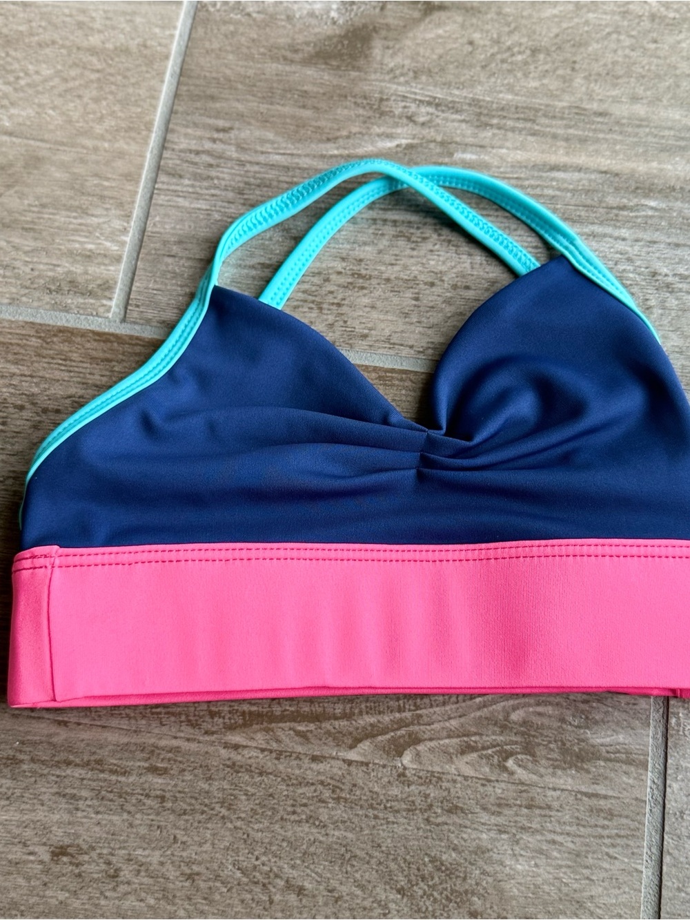 Tiger Friday Colorblock Top - Navy, Coral & Aqua